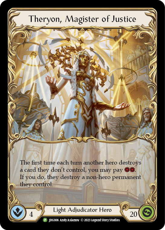 Theryon, Magister of Justice [JDG006] (Promo)  Cold Foil | GnG Games