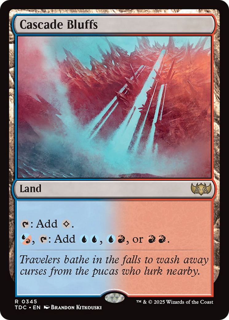 Cascade Bluffs [Tarkir: Dragonstorm Commander] | GnG Games