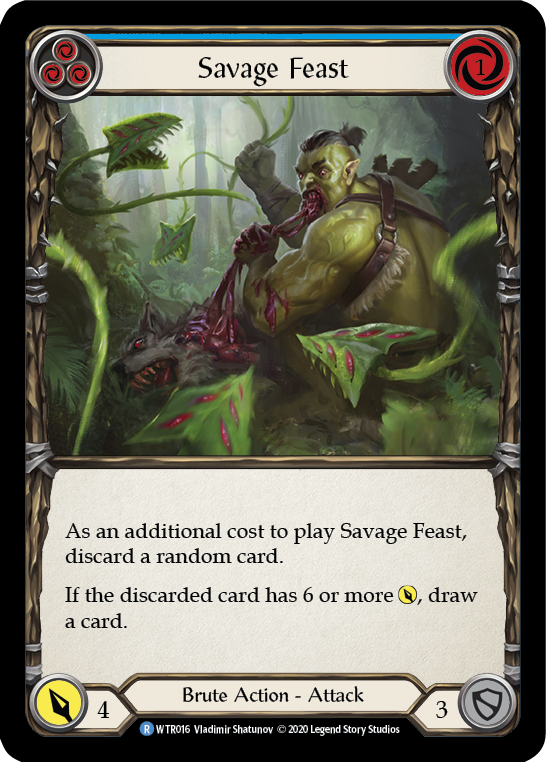 Savage Feast (Blue) [U-WTR016] (Welcome to Rathe Unlimited)  Unlimited Normal | GnG Games