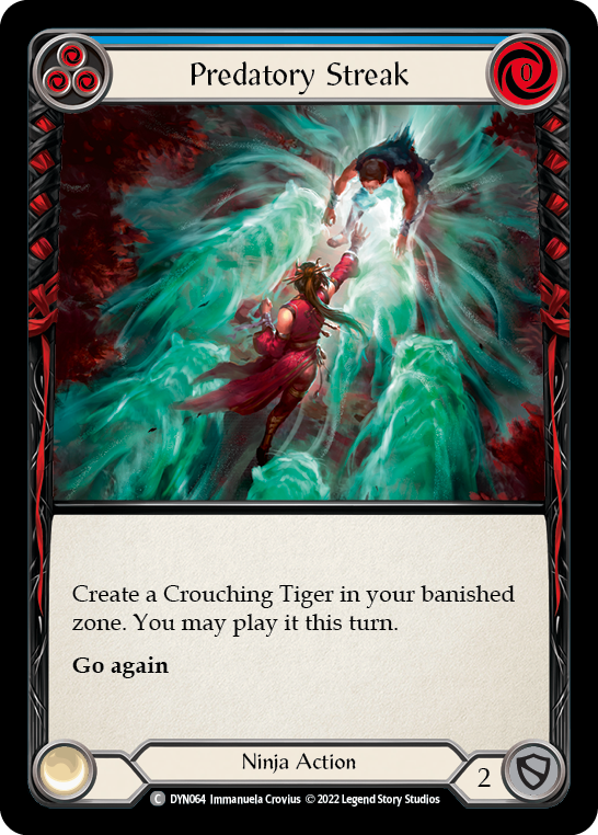 Predatory Streak (Blue) [DYN064] (Dynasty)  Rainbow Foil | GnG Games