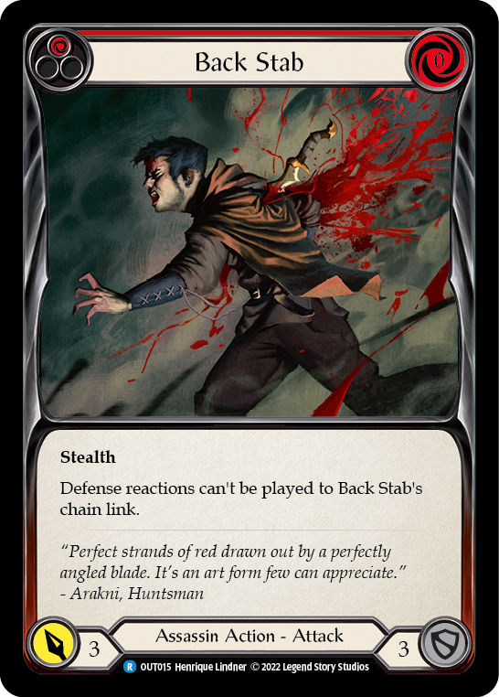 Back Stab (Red) [OUT015] (Outsiders)  Rainbow Foil | GnG Games