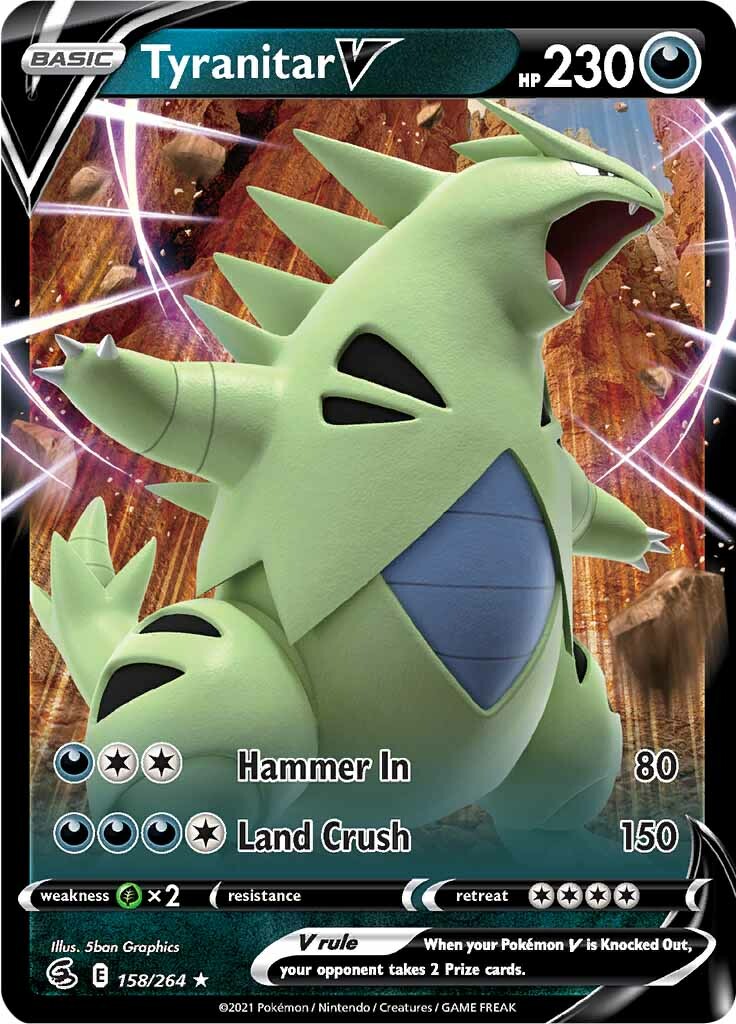 Tyranitar V (158/264) [Sword & Shield: Fusion Strike] | GnG Games