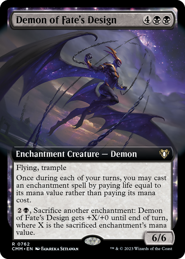 Demon of Fate's Design (Extended Art) [Commander Masters] | GnG Games