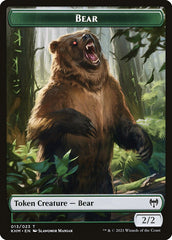 Human Warrior // Bear Double-Sided Token [Kaldheim Tokens] | GnG Games
