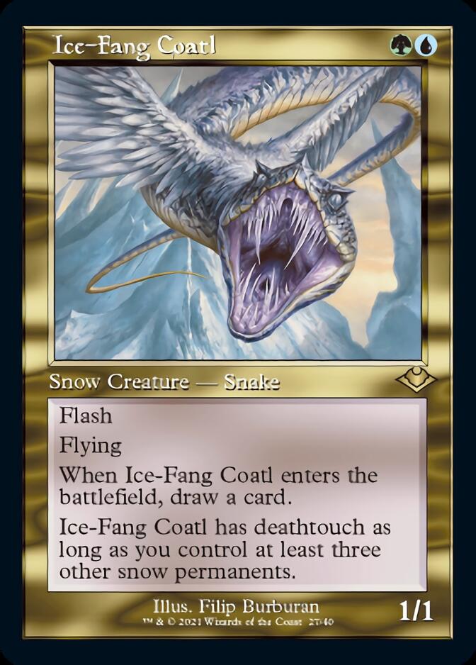 Ice-Fang Coatl (Retro Foil Etched) [Modern Horizons] | GnG Games