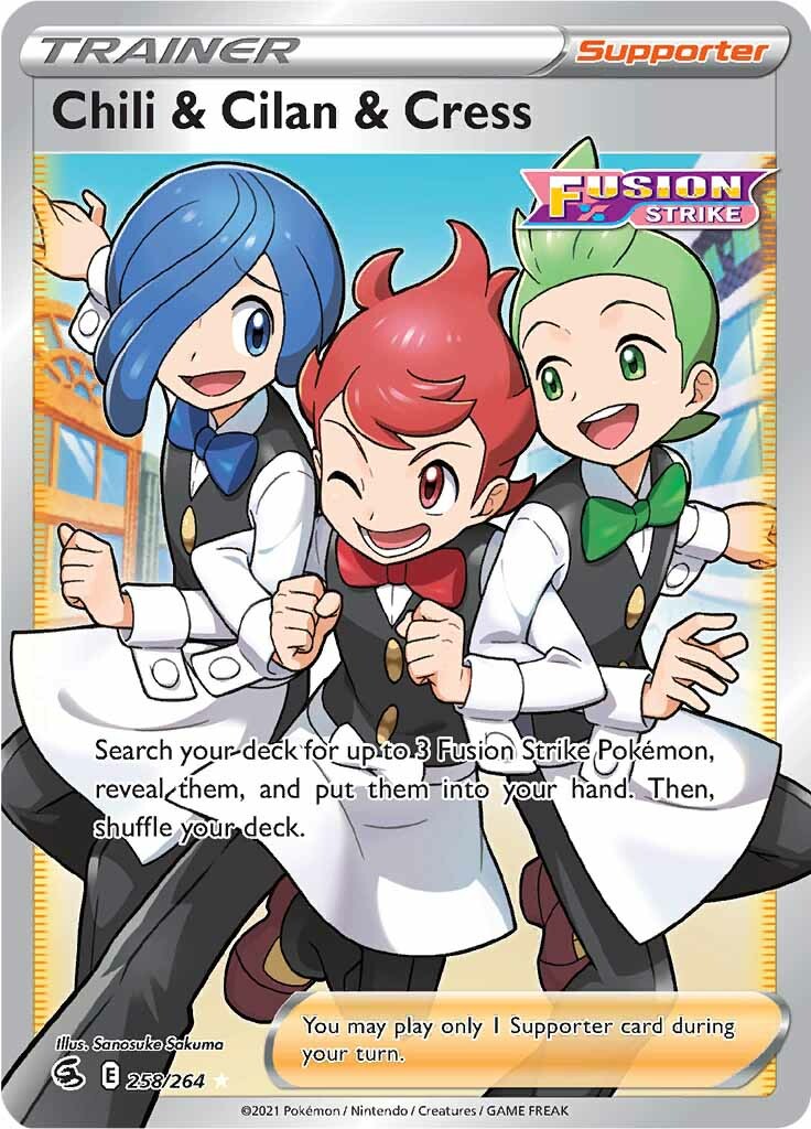 Chili & Cilan & Cress (258/264) [Sword & Shield: Fusion Strike] | GnG Games