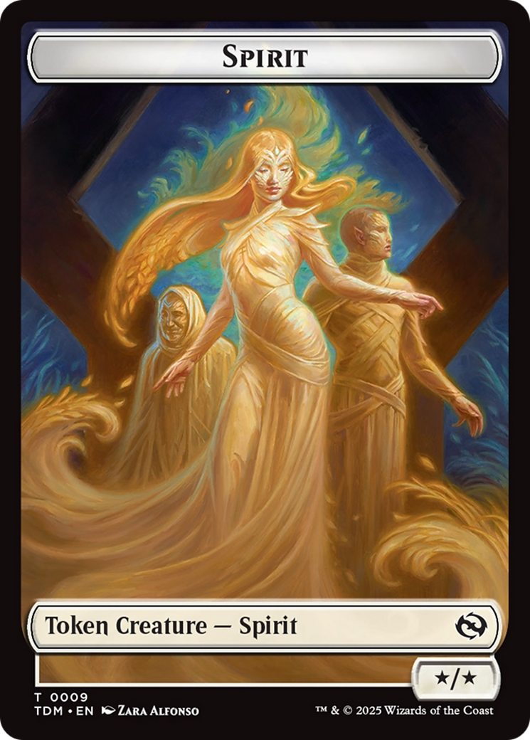 Spirit (0008) // Spirit (0009) Double-Sided Token [Tarkir: Dragonstorm Tokens] | GnG Games