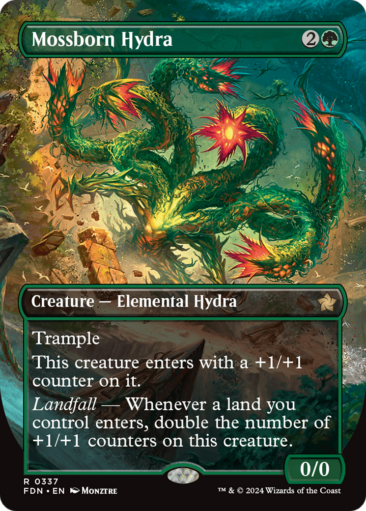 Mossborn Hydra (Borderless) [Foundations] | GnG Games