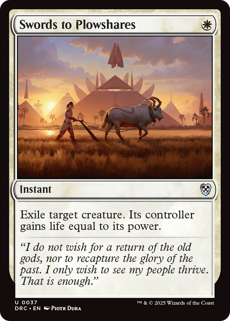 Swords to Plowshares [Aetherdrift Commander] | GnG Games
