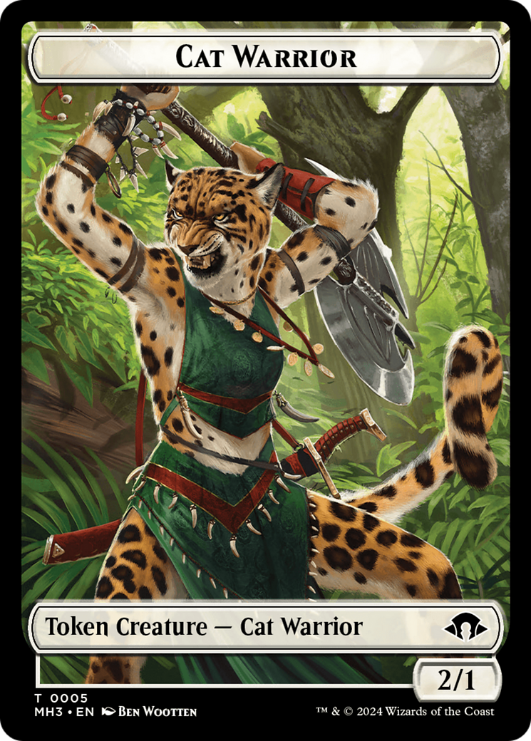 Cat Warrior Token [Modern Horizons 3 Tokens] | GnG Games