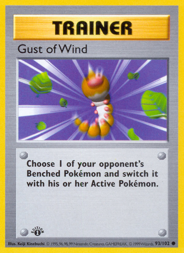 Gust of Wind (93/102) (Shadowless) [Base Set 1st Edition] | GnG Games