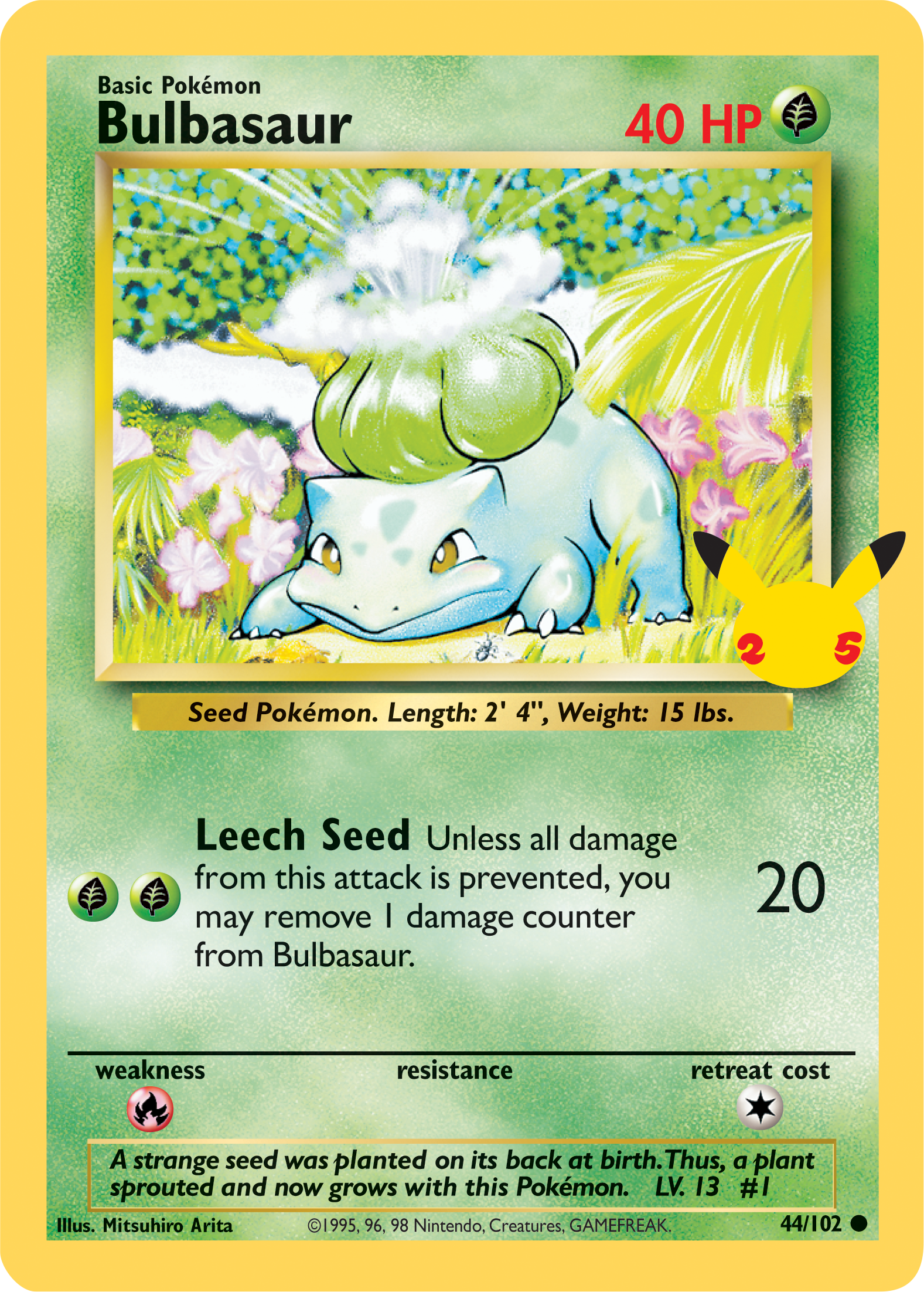 Bulbasaur (44/102) (Jumbo Card) [First Partner Pack] | GnG Games