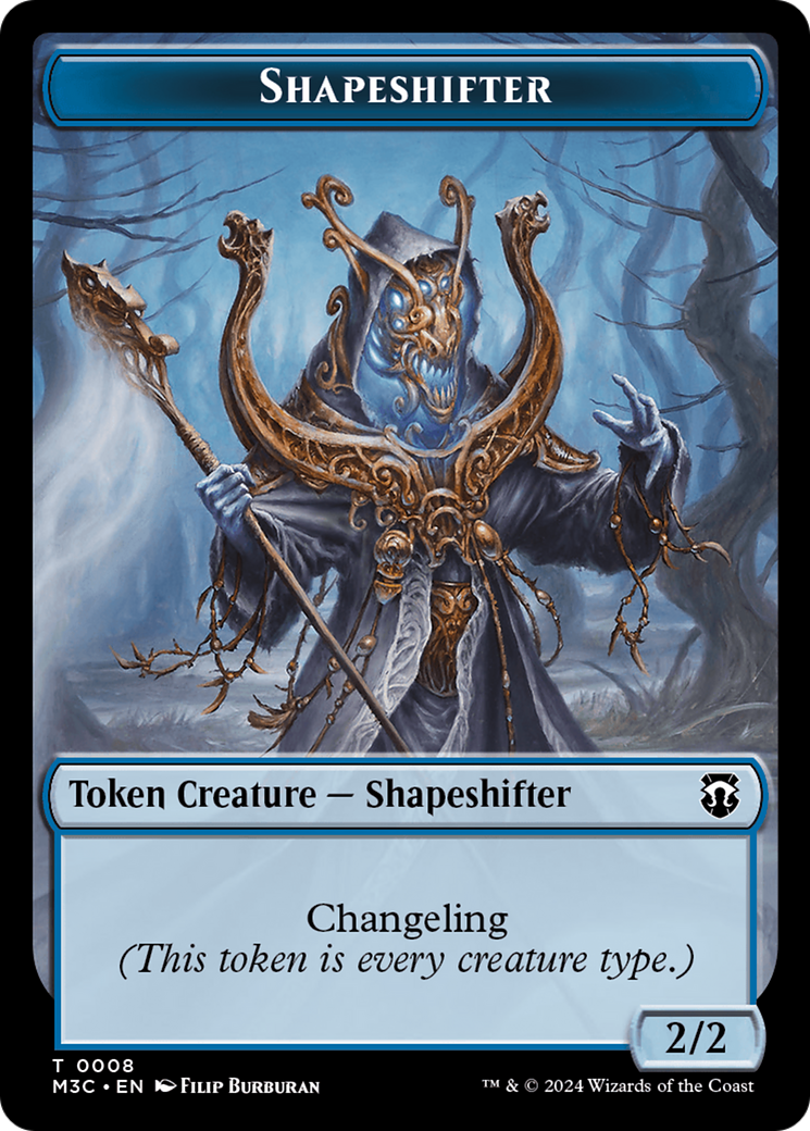 Dragon // Shapeshifter (0008) Double-Sided Token [Modern Horizons 3 Commander Tokens] | GnG Games