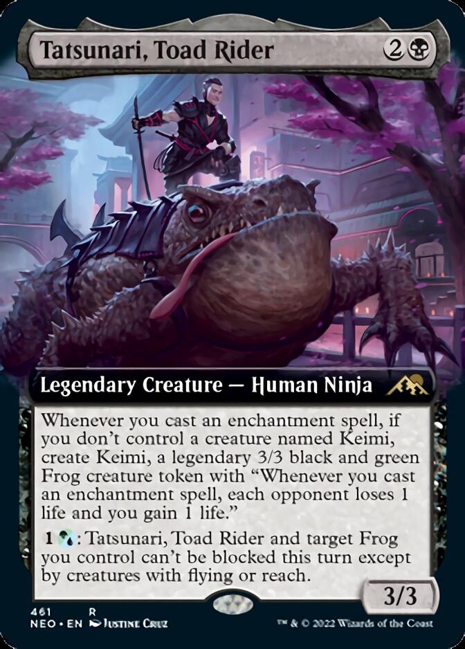 Tatsunari, Toad Rider (Extended Art) [Kamigawa: Neon Dynasty] | GnG Games