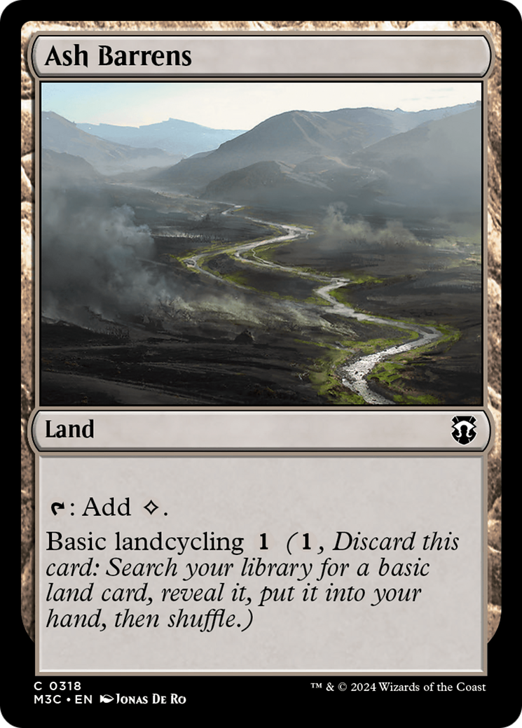Ash Barrens (Ripple Foil) [Modern Horizons 3 Commander] | GnG Games