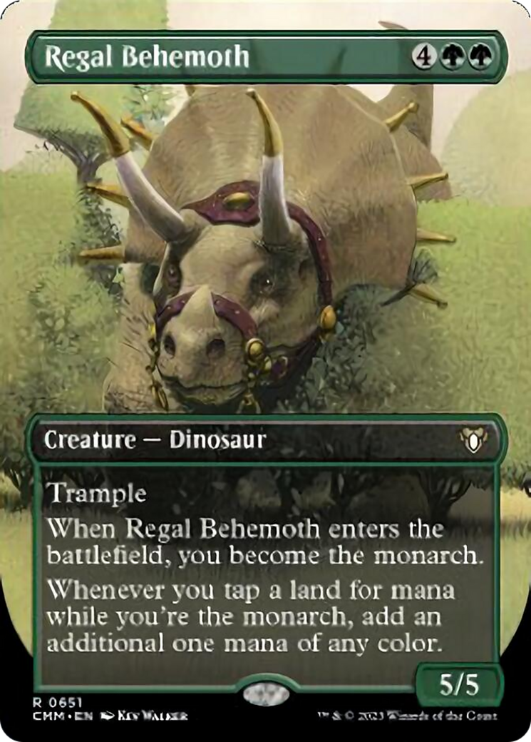 Regal Behemoth (Borderless Alternate Art) [Commander Masters] | GnG Games