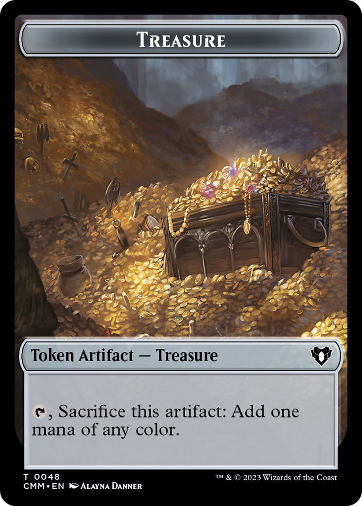 Treasure // Ogre Double-Sided Token [Commander Masters Tokens] | GnG Games