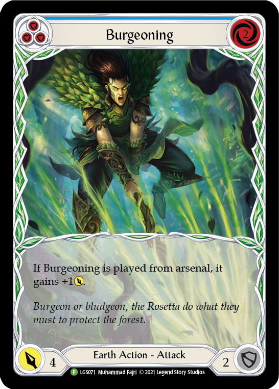 Burgeoning (Blue) [LGS071] (Promo)  Rainbow Foil | GnG Games