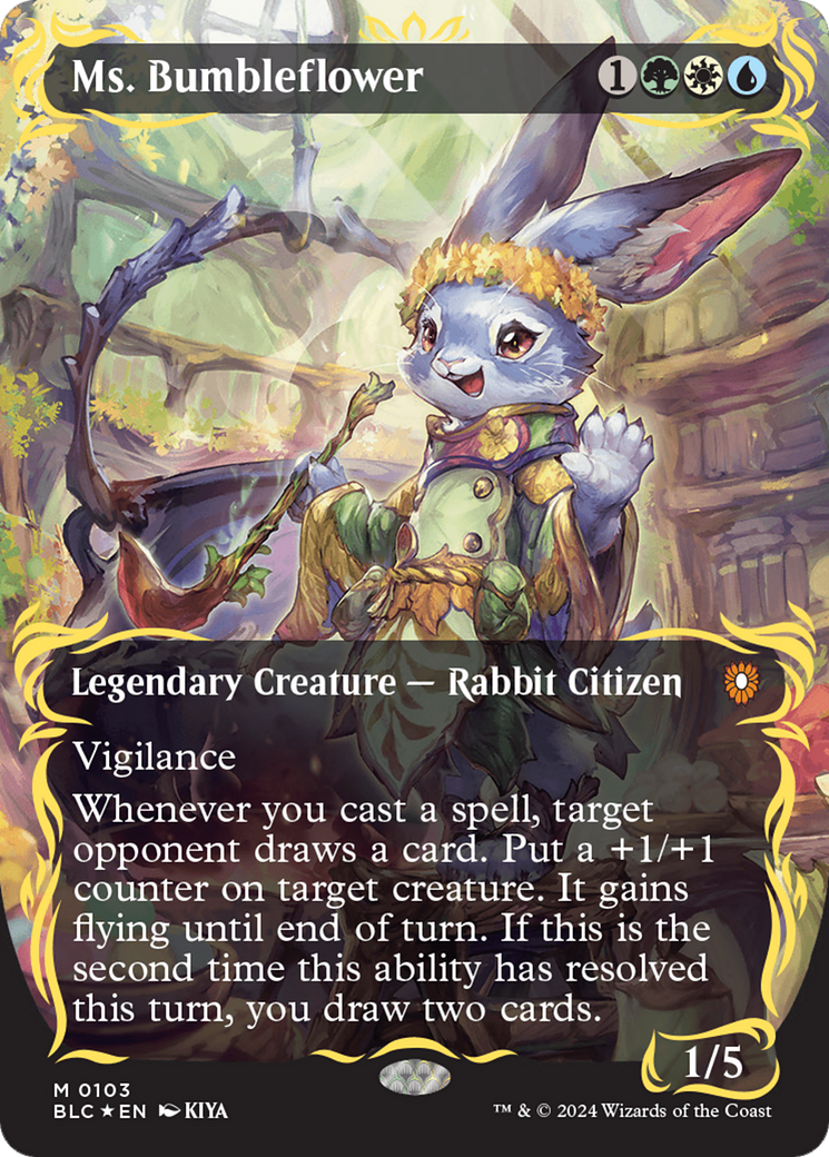 Ms. Bumbleflower (Borderless) (Raised Foil) [Bloomburrow Commander] | GnG Games