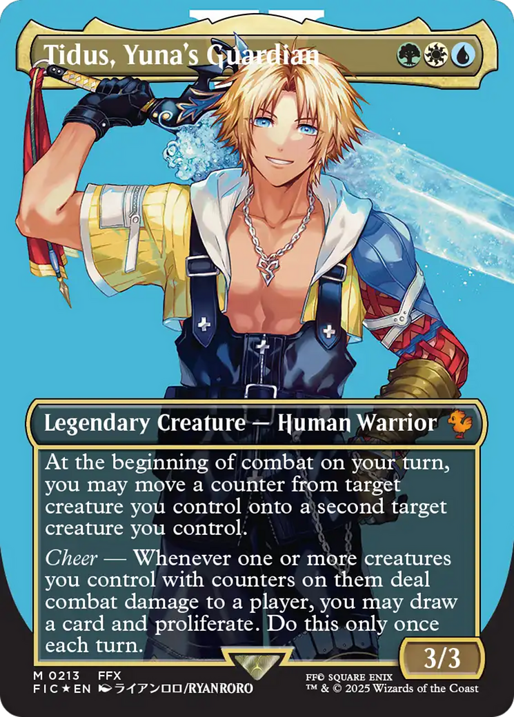 Tidus, Yuna's Guardian (Borderless) (Surge Foil) [FINAL FANTASY Commander] | GnG Games