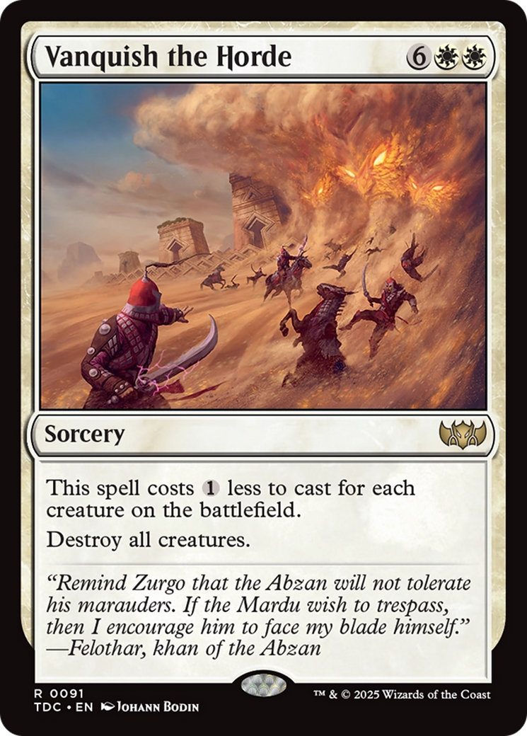 Vanquish the Horde [Tarkir: Dragonstorm Commander] | GnG Games