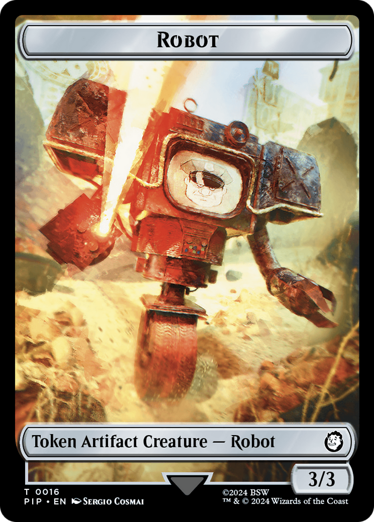 Radiation // Robot Double-Sided Token [Fallout Tokens] | GnG Games