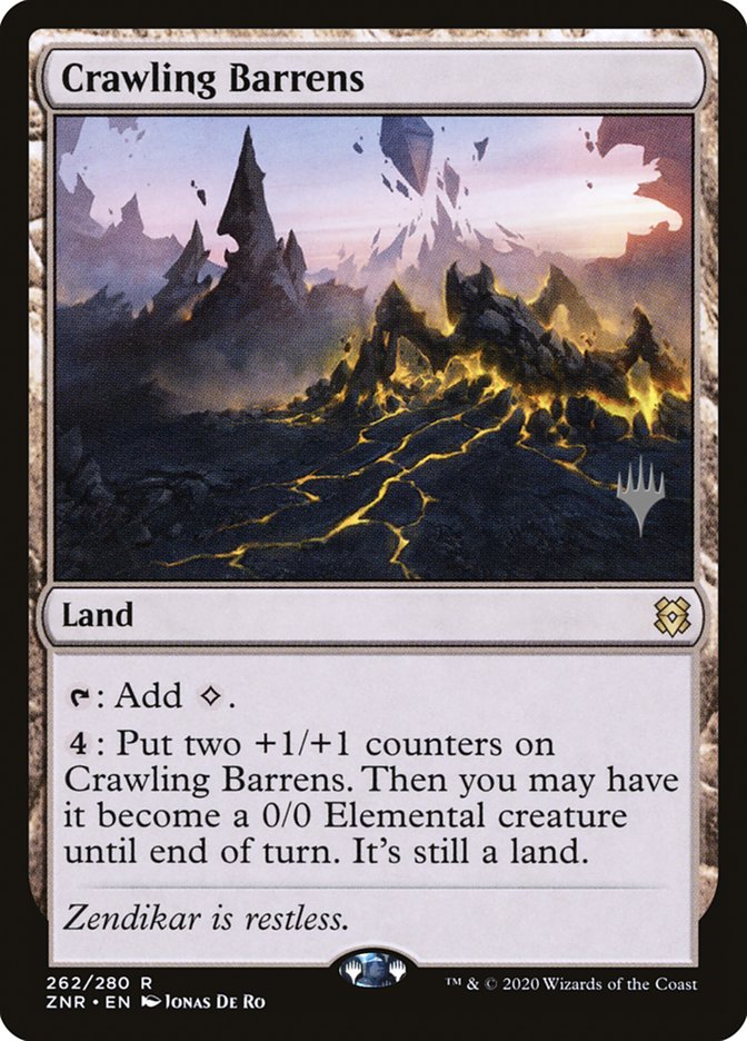 Crawling Barrens (Promo Pack) [Zendikar Rising Promos] | GnG Games