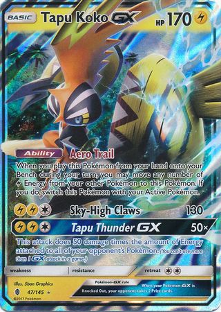 Tapu Koko GX (47/145) (Jumbo Card) [Sun & Moon: Guardians Rising] | GnG Games