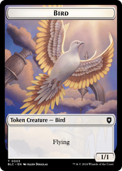 Storm Crow // Bird (003) Double-Sided Token [Bloomburrow Commander Tokens] | GnG Games