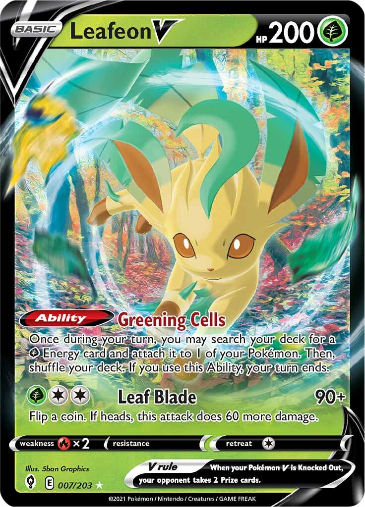 Leafeon V (007/203) [Sword & Shield: Evolving Skies] | GnG Games