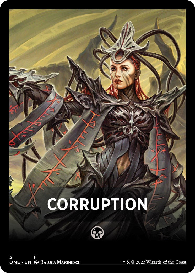 Corruption Theme Card [Phyrexia: All Will Be One Tokens] | GnG Games