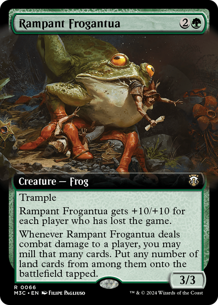 Rampant Frogantua (Extended Art) (Ripple Foil) [Modern Horizons 3 Commander] | GnG Games