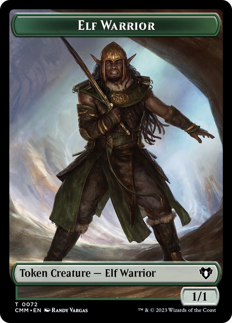 Elf Warrior // Cleric Double-Sided Token [Commander Masters Tokens] | GnG Games