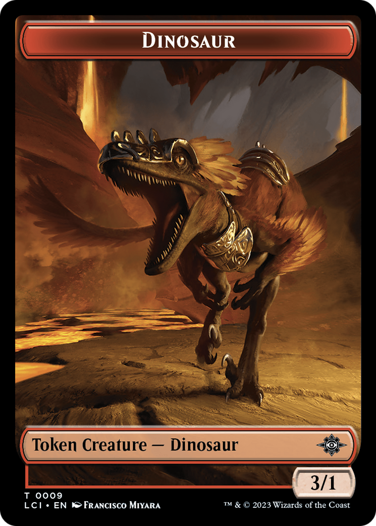 Gnome // Dinosaur (0009) Double-Sided Token [The Lost Caverns of Ixalan Tokens] | GnG Games