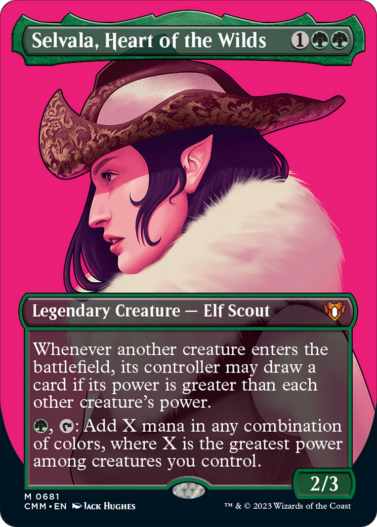 Selvala, Heart of the Wilds (Borderless Profile) [Commander Masters] | GnG Games