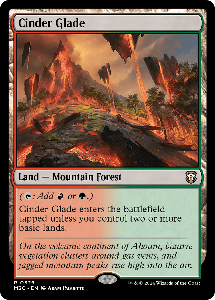 Cinder Glade (Ripple Foil) [Modern Horizons 3 Commander] | GnG Games