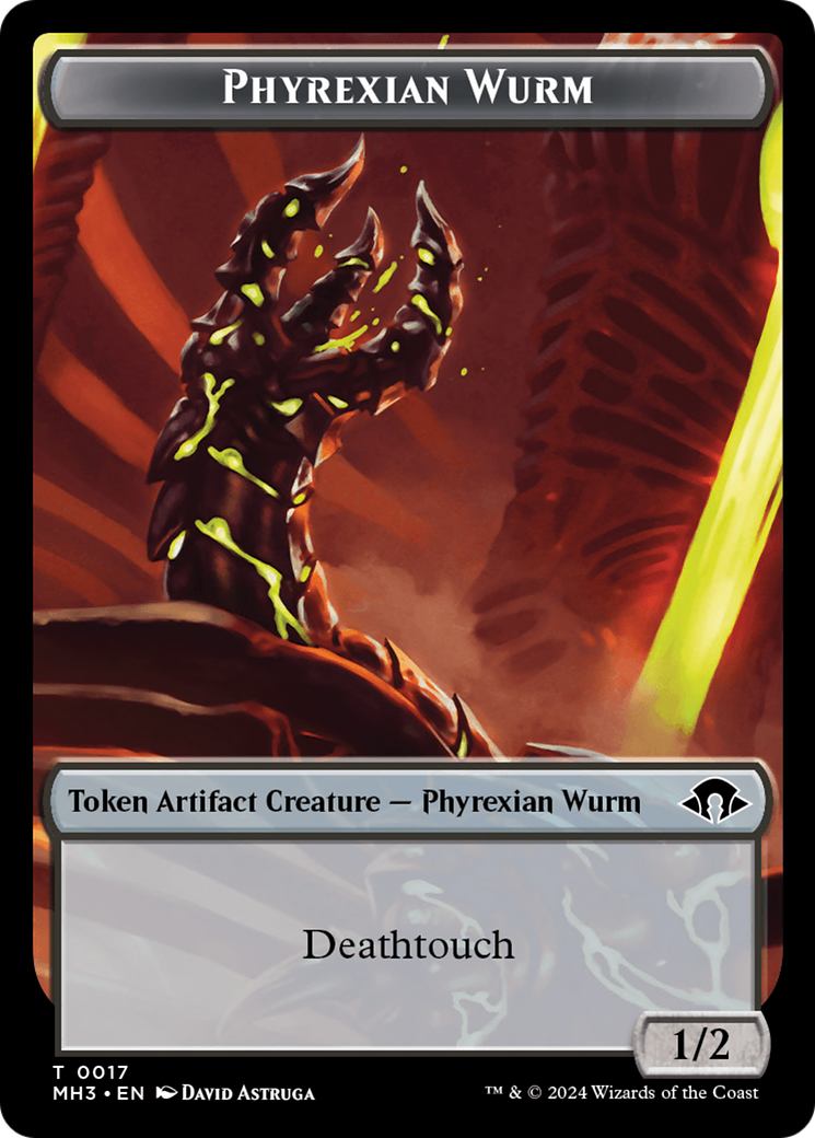 Phyrexian Wurm Token (0017) [Modern Horizons 3 Tokens] | GnG Games