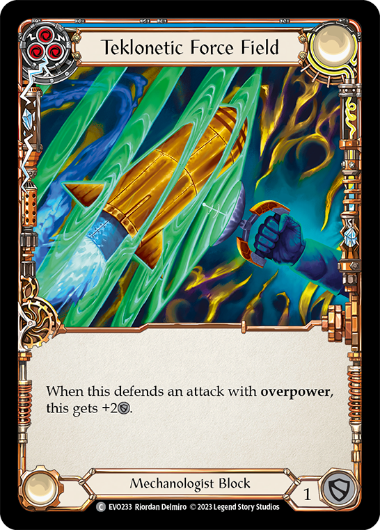 Teklonetic Force Field (Blue) [EVO233] (Bright Lights)  Rainbow Foil | GnG Games