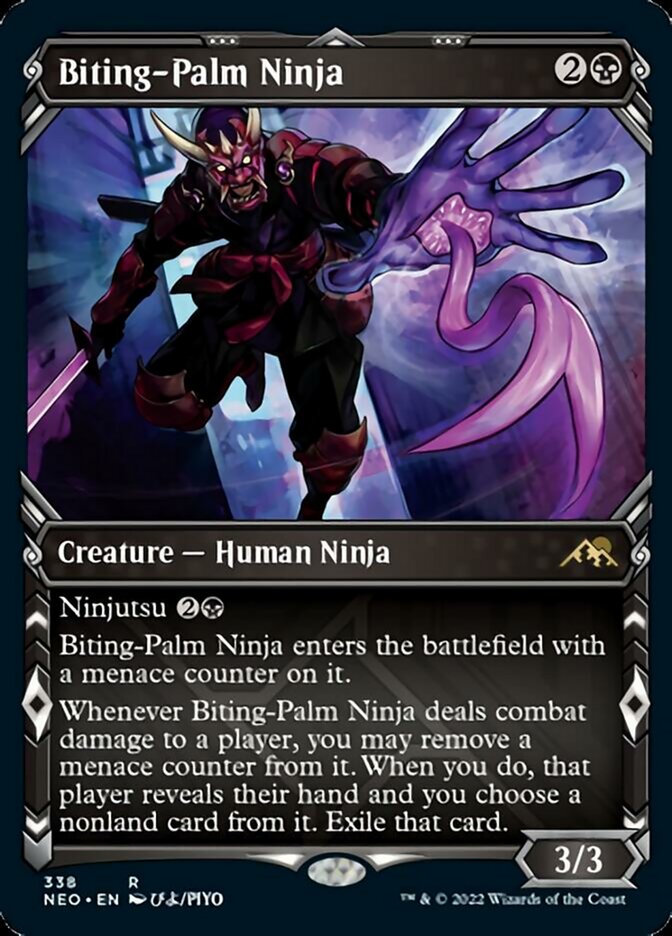 Biting-Palm Ninja (Showcase Ninja) [Kamigawa: Neon Dynasty] | GnG Games