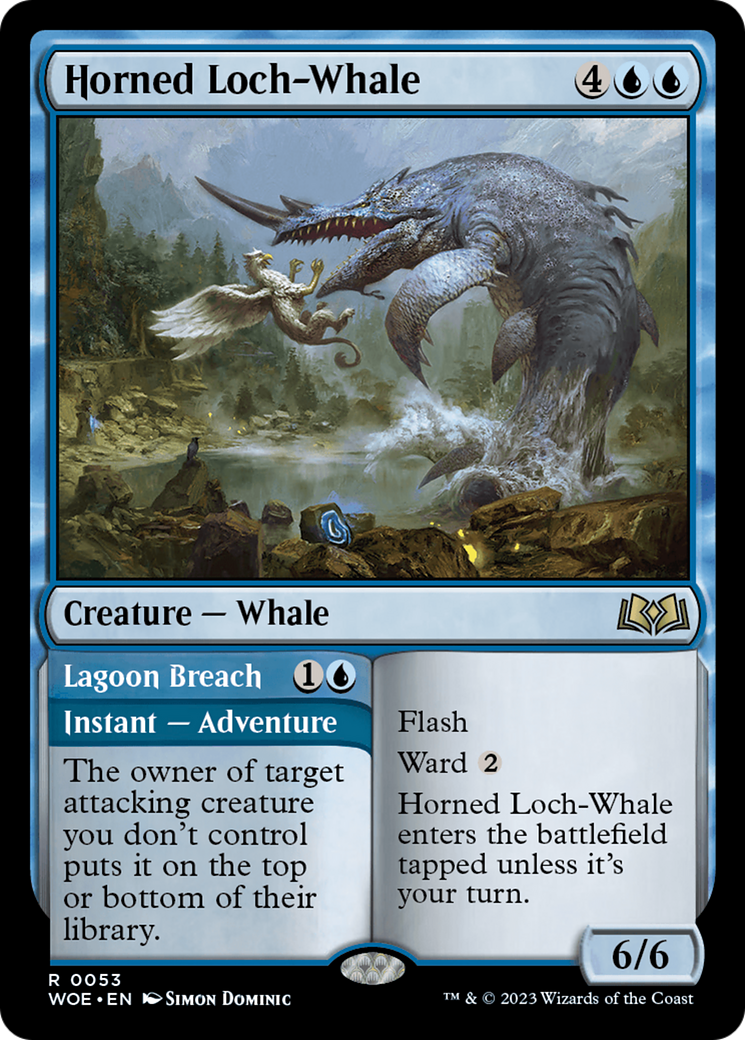 Horned Loch-Whale // Lagoon Breach [Wilds of Eldraine] | GnG Games