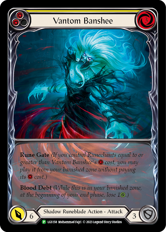 Vantom Banshee (Yellow) (Extended Art) [LGS158] (Promo)  Rainbow Foil | GnG Games
