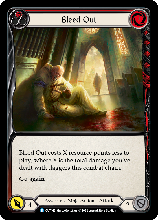 Bleed Out (Red) [OUT145] (Outsiders)  Rainbow Foil | GnG Games