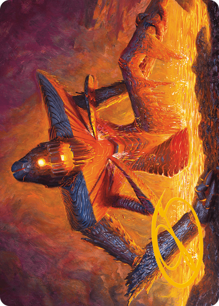 Molten Gatekeeper Art Card (Gold-Stamped Signature) [Modern Horizons 3 Art Series] | GnG Games