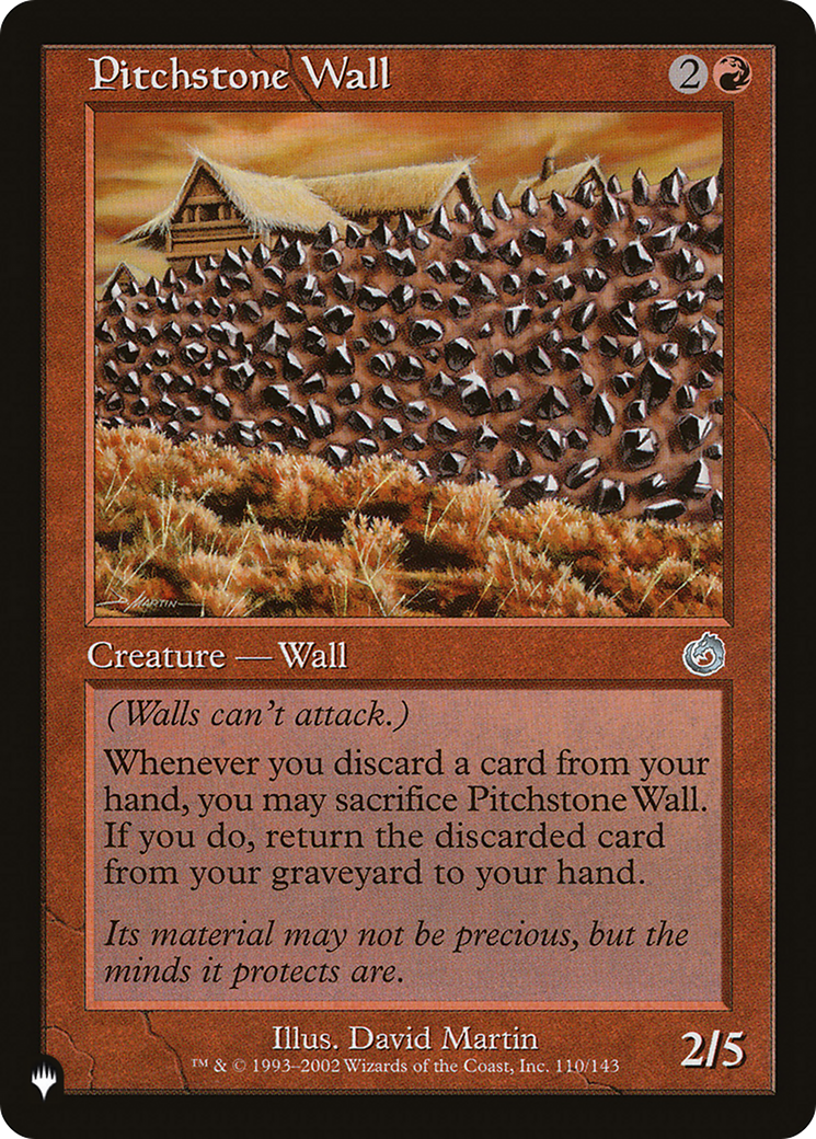 Pitchstone Wall [The List] | GnG Games