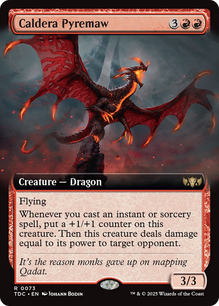 Caldera Pyremaw (Extended Art) [Tarkir: Dragonstorm Commander] | GnG Games