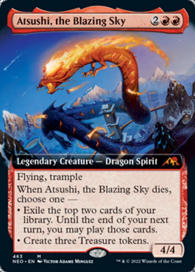 Atsushi, the Blazing Sky (Extended Art) [Kamigawa: Neon Dynasty] | GnG Games