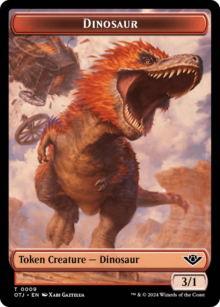 Dinosaur Token [Outlaws of Thunder Junction Tokens] | GnG Games