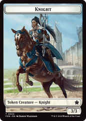 Human // Knight Double-Sided Token [Foundations Tokens] | GnG Games