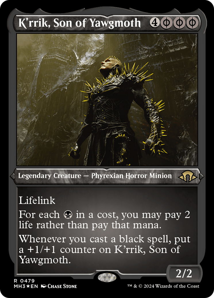 K'rrik, Son of Yawgmoth (Foil Etched) [Modern Horizons 3] | GnG Games