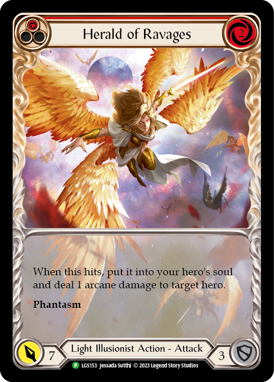 Herald of Ravages (Red) (Extended Art) [LGS153] (Promo)  Rainbow Foil | GnG Games